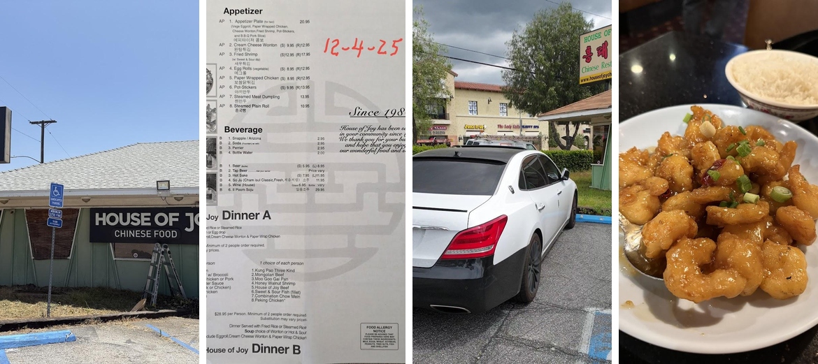 House of Joy - La Crescenta Menu
